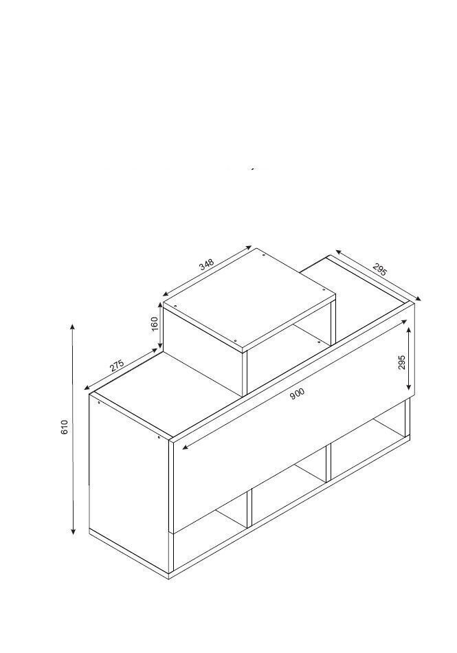 Piekaramais skapītis Kalune Design 756, 61 cm, balts cena un informācija | Virtuves skapīši | 220.lv