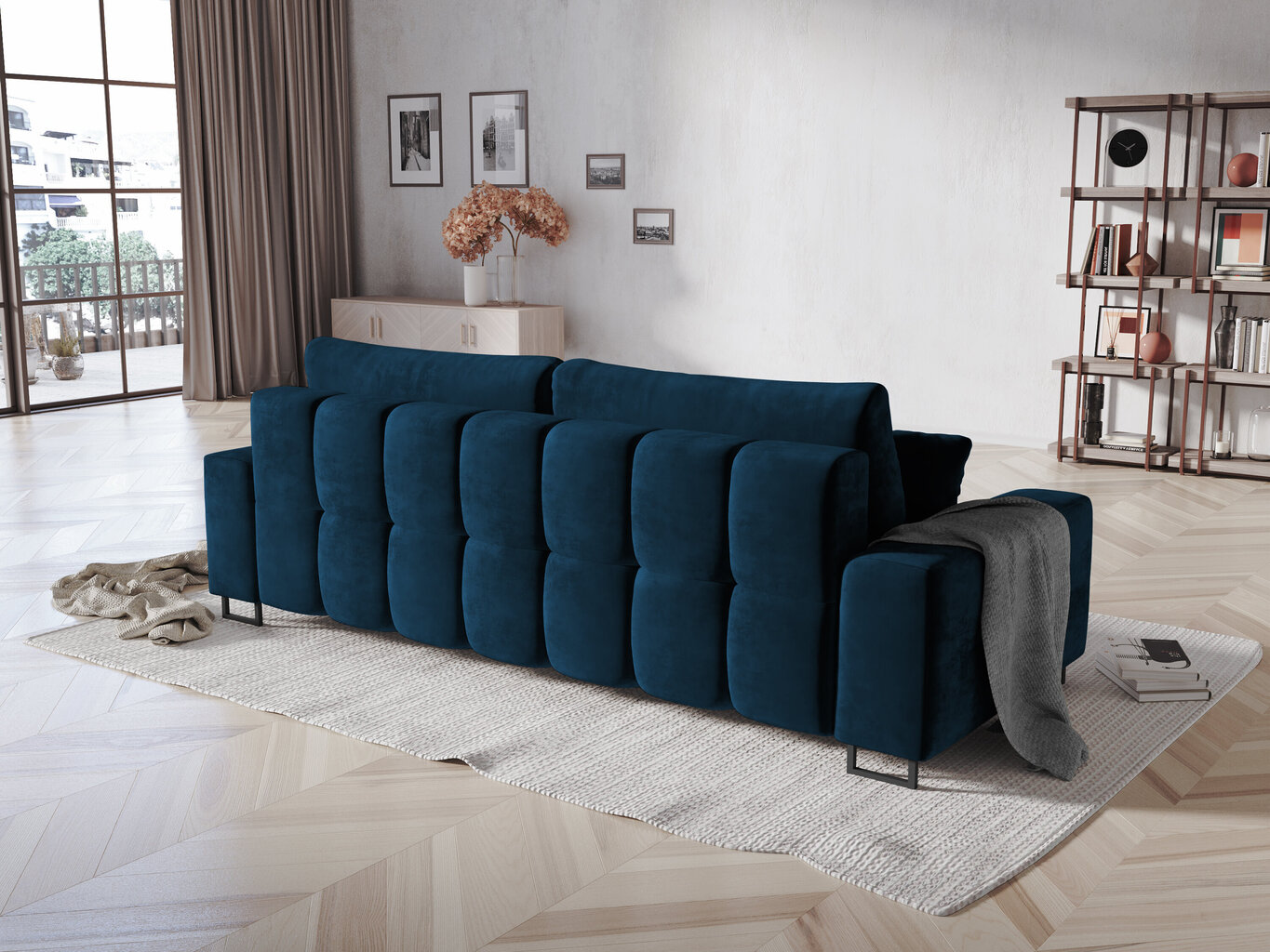 Dīvāns Micadoni Home Byron 3S, zils цена и информация | Dīvāni | 220.lv