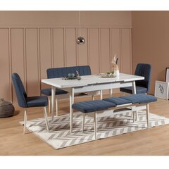 Комплект для столовой Kalune Design 869(I), белый/синий цена и информация | Комплекты мебели для столовой | 220.lv