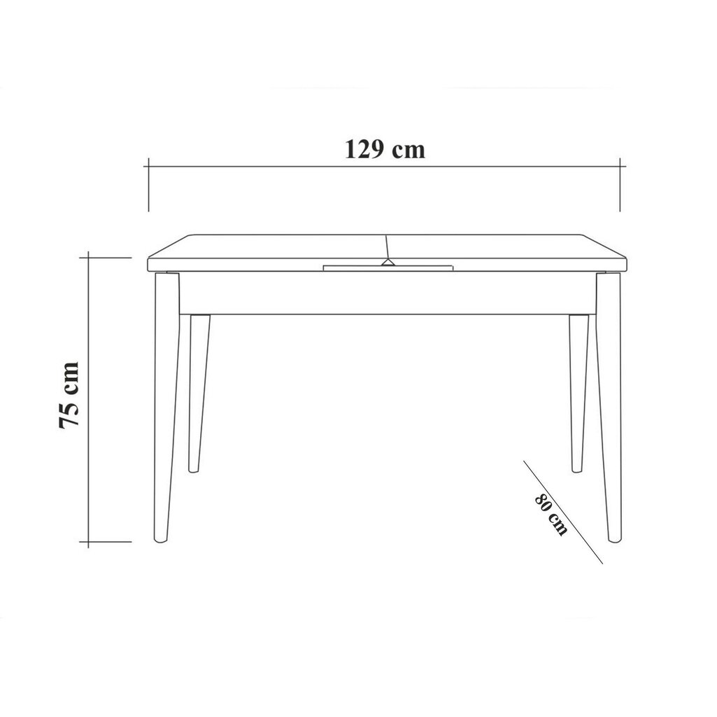 Ēdamistabas komplekts Kalune Design 869(I), balts/zils цена и информация | Ēdamistabas komplekti | 220.lv