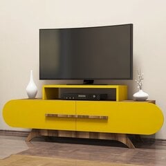 TV galdiņš Kalune Design 845, 145 cm, brūns/dzeltens цена и информация | Тумбы под телевизор | 220.lv