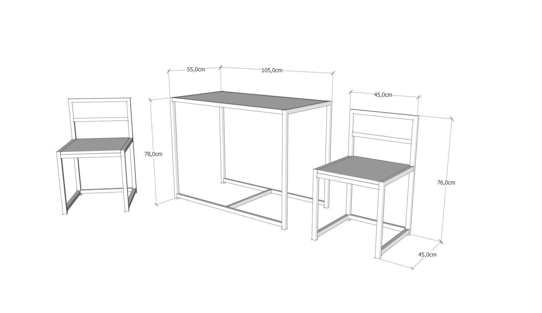 Ēdamistabas komplekts Kalune Design 854, smilškrāsas cena un informācija | Ēdamistabas komplekti | 220.lv