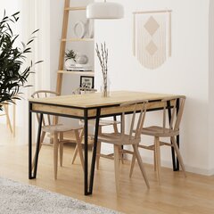 Izvelkams galds Kalune Design 855, smilškrāsas cena un informācija | Virtuves galdi, ēdamgaldi | 220.lv