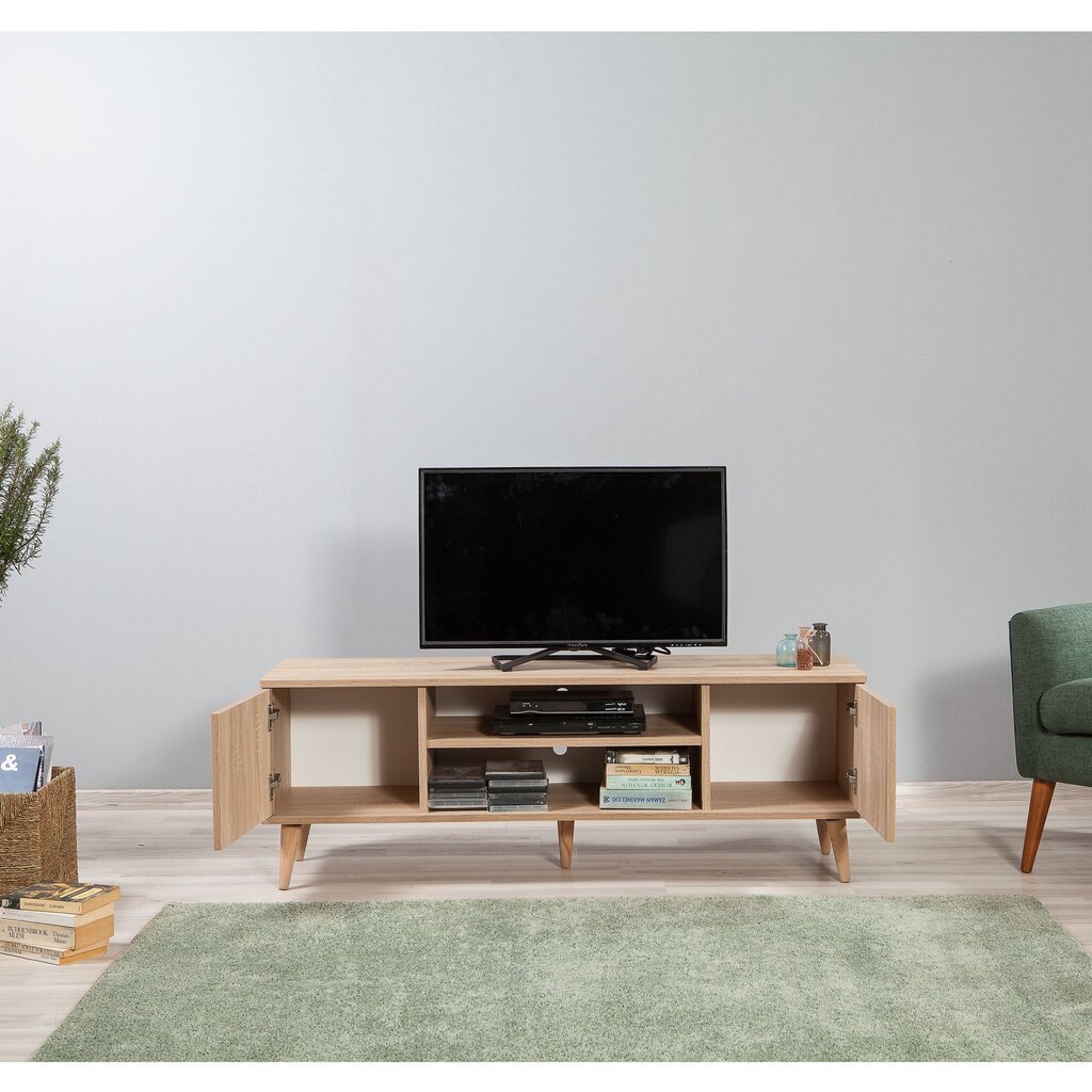TV galdiņš Kalune Design 863(I), smilškrāsas/ozola krāsas cena un informācija | TV galdiņi | 220.lv