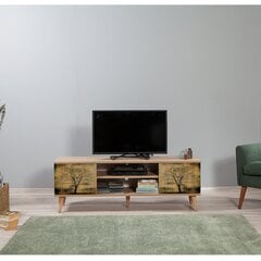 TV galdiņš Kalune Design 863(I), ozola krāsas/smilškrāsas cena un informācija | TV galdiņi | 220.lv