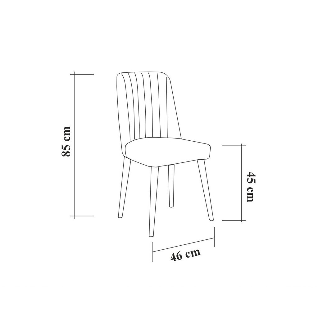 Ēdamistabas komplekts Kalune Design 869 cm, gaiši pelēks/smilškrāsas cena un informācija | Ēdamistabas komplekti | 220.lv