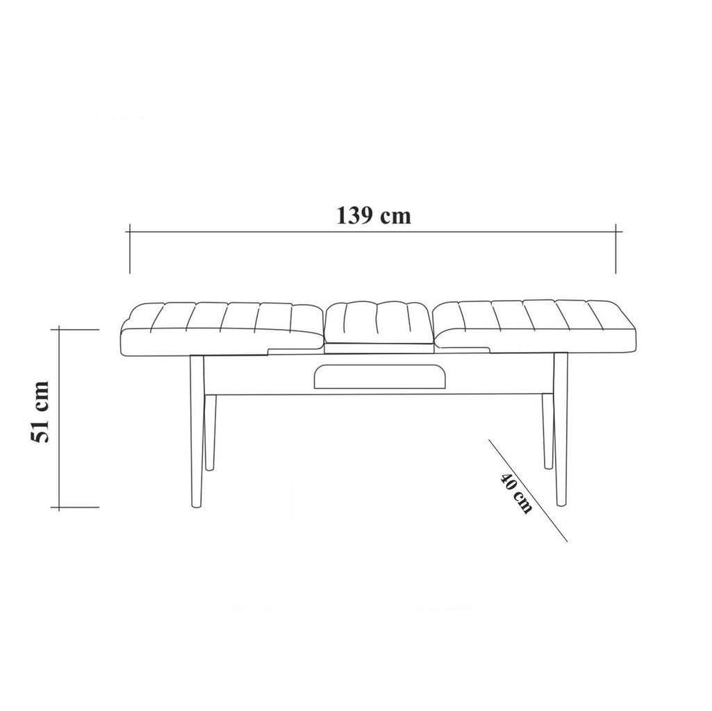 Ēdamistabas komplekts Kalune Design 869 cm, gaiši pelēks/smilškrāsas cena un informācija | Ēdamistabas komplekti | 220.lv