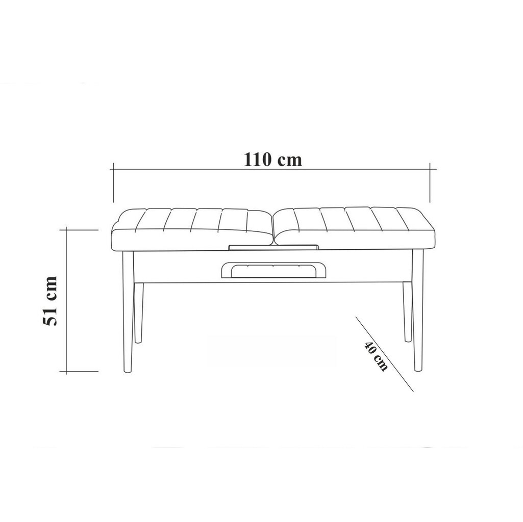 Ēdamistabas komplekts Kalune Design 869(I), gaiši pelēks/smilškrāsas цена и информация | Ēdamistabas komplekti | 220.lv