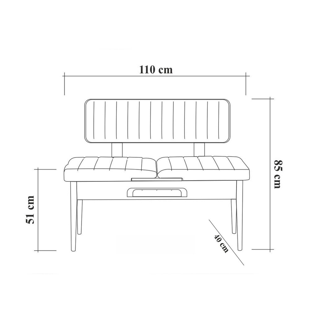 Ēdamistabas komplekts Kalune Design 869(I), gaiši pelēks/smilškrāsas цена и информация | Ēdamistabas komplekti | 220.lv