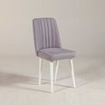 Ēdamistabas krēsls Kalune Design 869, balts/gaiši pelēks