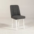 Ēdamistabas krēsls Kalune Design 869, balts/pelēks