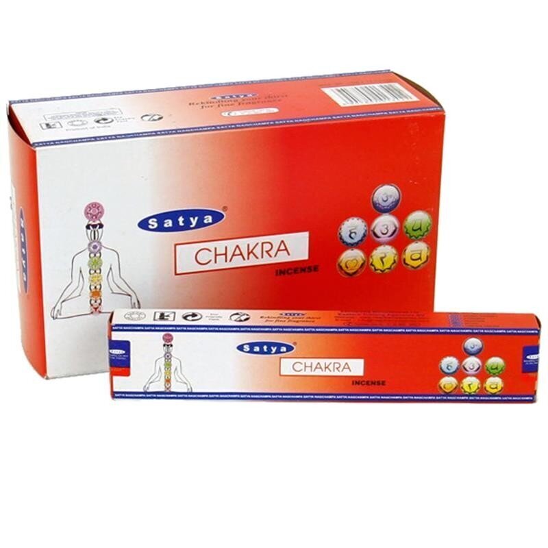 Vīraka nūjiņas Satya Chakra, 15 g cena un informācija | Mājas aromāti | 220.lv
