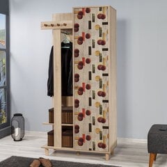 Комплект мебели для прихожей Kalune Design 869(IV), темно-красный/дуб цена и информация | Комплекты в прихожую | 220.lv
