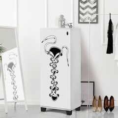 Шкафчик для обуви Kalune Design 869(X), белый/черный цена и информация | Полки для обуви, банкетки | 220.lv
