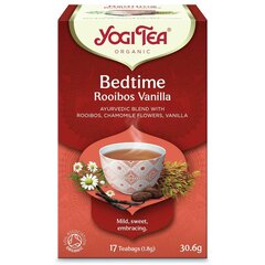 Sarkanā tēja Yogi Tea Bedtime ar vaniļu vakariem, ekoloģiska, 17 maisiņi cena un informācija | Tēja | 220.lv