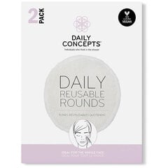 Atkārtoti lietojamas kosmētikas noņemšanas plāksnes Daily Concepts, 2 gab. cena un informācija | Sejas ādas kopšana | 220.lv