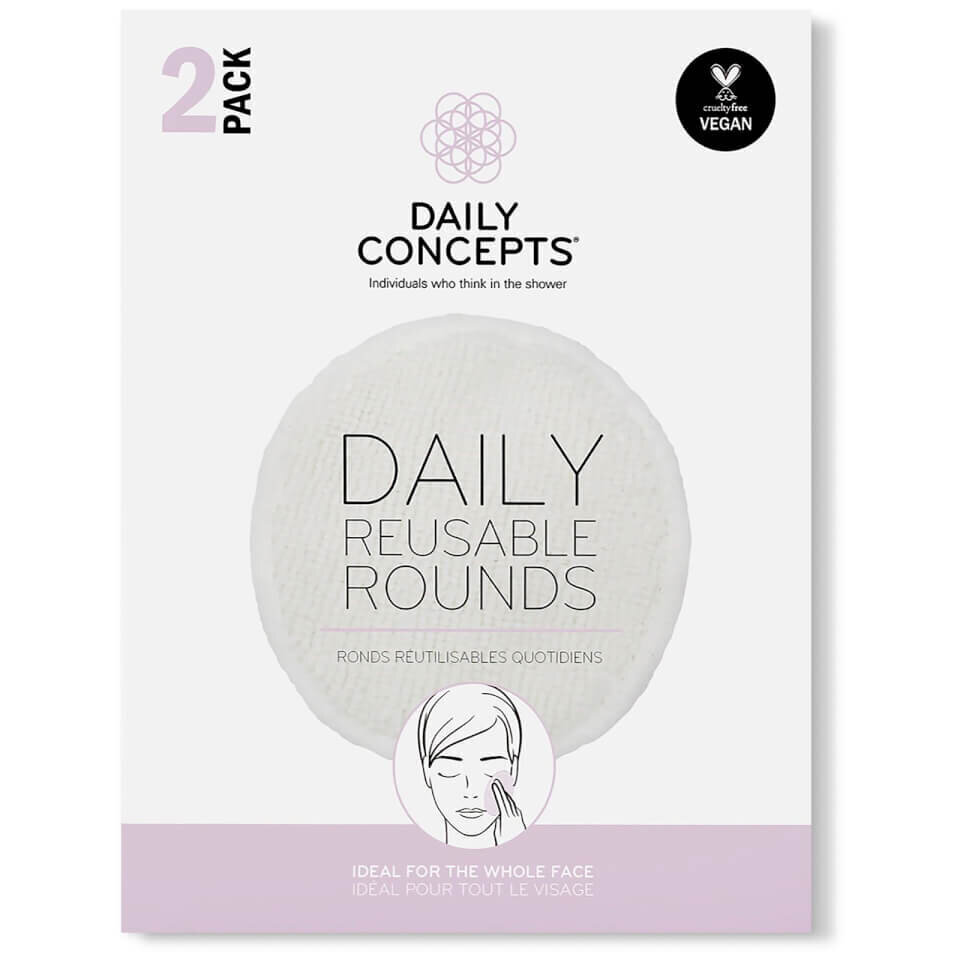 Atkārtoti lietojamas kosmētikas noņemšanas plāksnes Daily Concepts, 2 gab. цена и информация | Sejas ādas kopšana | 220.lv