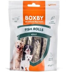 Boxby Fish Rolls gardums suņiem ar mencu, 60 g цена и информация | Лакомства для собак | 220.lv