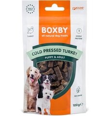 Boxby Cold Pressed Turkey, gardums kucēniem un pieaugušiem suņiem bez graudaugiem (tītars), 100 g cena un informācija | Gardumi suņiem | 220.lv