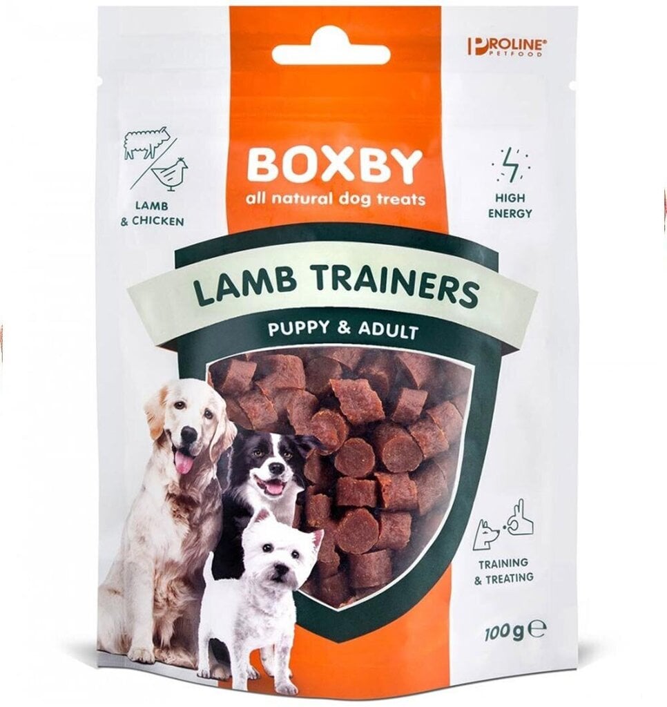 Boxby Lamb Trainers treniņu gardums suņiem ar jēra gaļu, 100 g cena un informācija | Gardumi suņiem | 220.lv