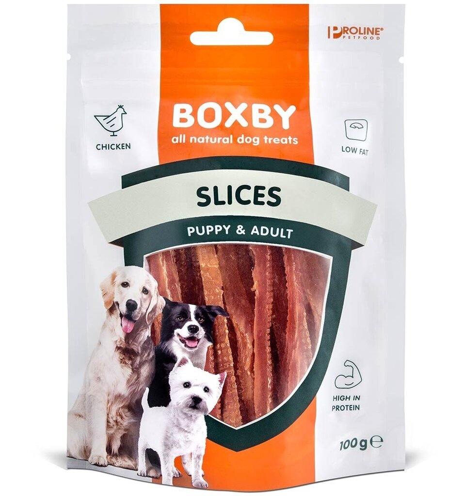 Boxby Slices gardums suņiem ar vistas gaļu, 360 g cena un informācija | Gardumi suņiem | 220.lv
