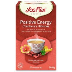 Dzērveņu-ķīniešu rožu tēja Yogi Tea Positive Energy 17x1.7 g cena un informācija | Tēja | 220.lv