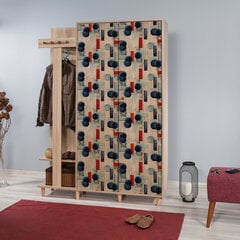 Комплект мебели для прихожей Kalune Design 869(VI), красный/дуб цена и информация | Комплекты в прихожую | 220.lv