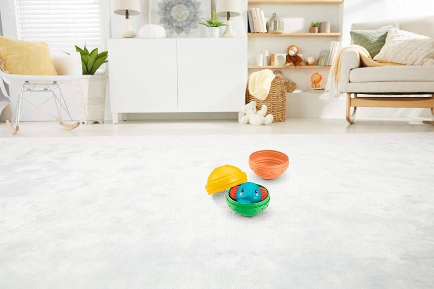 Piramīda ar ziloni Fisher Price, GWL66 cena un informācija | Rotaļlietas zīdaiņiem | 220.lv