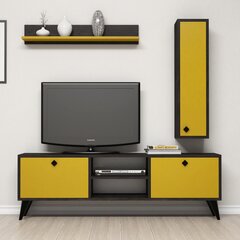 Секция Kalune Design 389, черная/желтая цена и информация | Секции | 220.lv