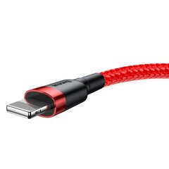Кабель Baseus USB Durable Nylon Braided Wire Usb / Lightning Qc3.0 2A, CALKLF-R09, 3 м, красный цена и информация | Кабели для телефонов | 220.lv