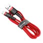 Kabelis Baseus USB Durable Nylon Braided Wire Usb / Lightning Qc3.0 2A 3m, sarkans CALKLF-R09 cena un informācija | Savienotājkabeļi | 220.lv