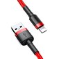 Kabelis Baseus USB Durable Nylon Braided Wire Usb / Lightning Qc3.0 2A 3m, sarkans CALKLF-R09 cena un informācija | Savienotājkabeļi | 220.lv