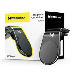 Wozinsky Universal Magnetic Car Bracket Mount Phone Holder for Air Outlet black (WCH-02) цена и информация | Держатели для телефонов | 220.lv