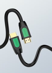 Kabelis Ugreen HDMI 19 pin 1.4v 4K 60Hz 30AWG 1m, melns (10115) cena un informācija | Savienotājkabeļi | 220.lv