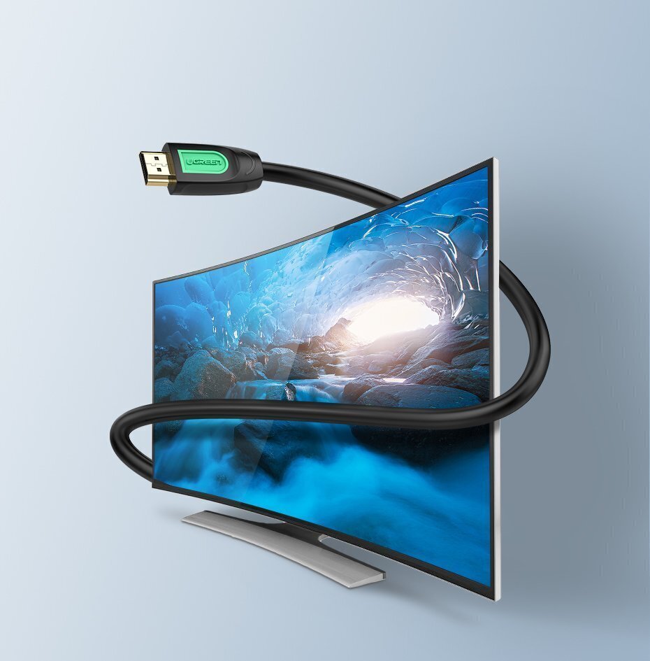 Kabelis Ugreen HDMI 19 pin 1.4v 4K 60Hz 30AWG 1m, melns (10115) цена и информация | Savienotājkabeļi | 220.lv