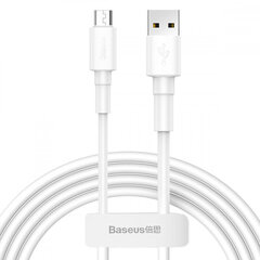 Baseus Mini cable USB - microUSB 0,5 м, 4A, белый цена и информация | Кабели для телефонов | 220.lv