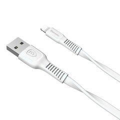 Uzlādes/ datu pārsūtīšanas vads USB - Lightning Baseus 1m, 2A, balts cena un informācija | Savienotājkabeļi | 220.lv