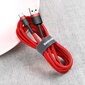 Kabelis Baseus USB Nylon Braided Wire Usb / Usb-C Qc3.0 2A 3m, sarkans CATKLF-U09 cena un informācija | Savienotājkabeļi | 220.lv