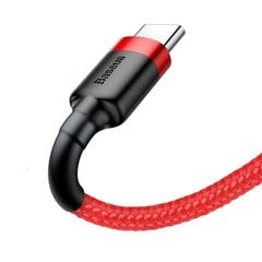 Kabelis Baseus USB Nylon Braided Wire Usb / Usb-C Qc3.0 2A 3m, sarkans CATKLF-U09 цена и информация | Кабели для телефонов | 220.lv