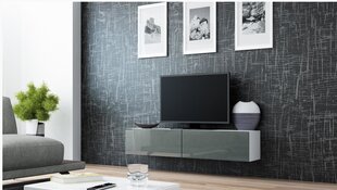 ТВ столик Cama Meble Vigo 140, белый/серый цена и информация |  Тумбы под телевизор | 220.lv