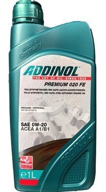 Addinol Premium 020 FE 0w20 VW 508.00/509.00 eļļa - 1L цена и информация | Motoreļļas | 220.lv
