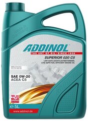 Addinol Superior 020 C5 0w20 Volvo eļļa - 5L cena un informācija | Motoreļļas | 220.lv