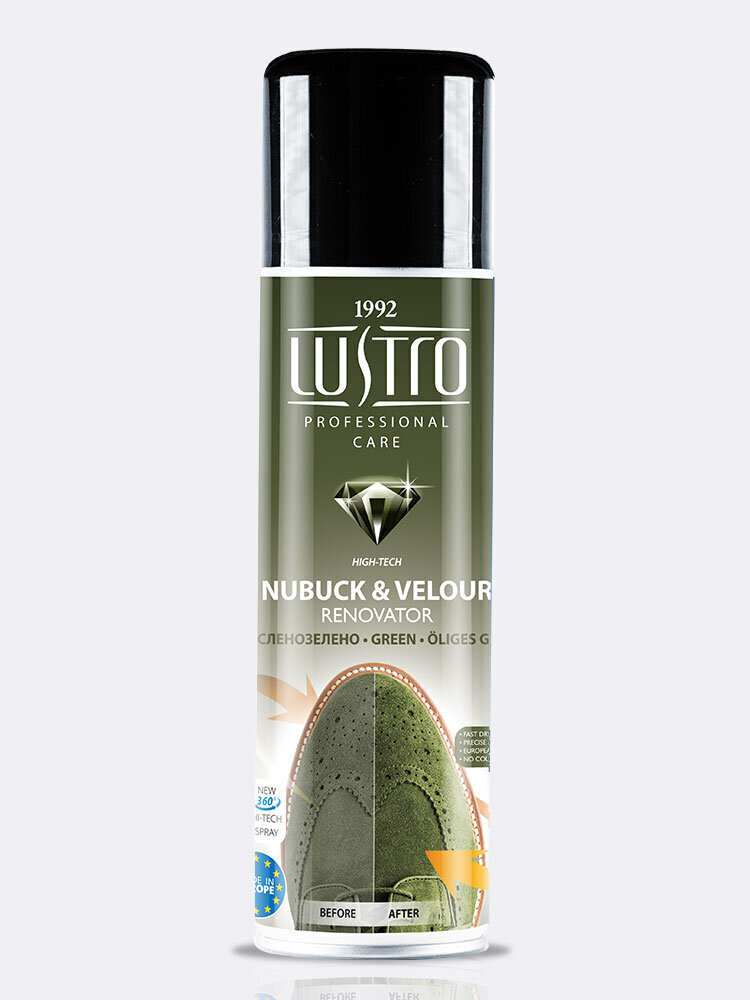 LUSTRO Nubuck & Velour Renovator - olīvu zaļš cena un informācija | Līdzekļi apģērbu un apavu kopšanai | 220.lv