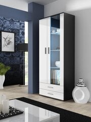 Vitrīna Cama Meble Soho S6 2D2S, melna/balta цена и информация | Витрины, серванты | 220.lv