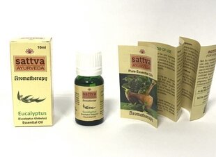 Eikalipta ēteriskā eļļa Sattva Ayurveda Eucalyptus, 10 ml cena un informācija | Ēteriskās eļļas, kosmētiskās eļļas, hidrolāti | 220.lv