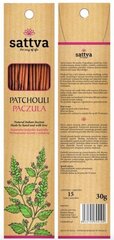 Ароматические благовонные палочки Sattva Ayurveda Patchouli, 15 шт цена и информация | Ароматы для дома | 220.lv