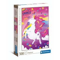 Clementoni Puzle High Quality Collection Unicorn 500 gab. cena un informācija | Puzles, 3D puzles | 220.lv