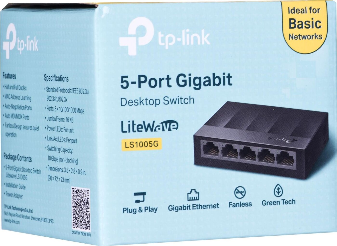 TP-Link LS1005G цена и информация | Komutatori (Switch) | 220.lv