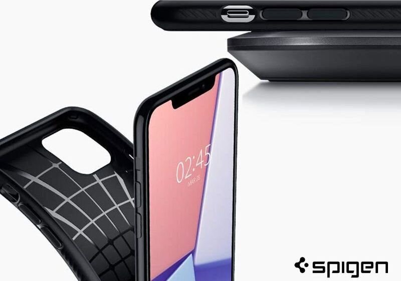 Spigen Liquid Air īpaši elegants un izturīgs TPU aizmugures maks-apvalks priekš Apple iPhone 11 Pro (5.8") Melns cena un informācija | Telefonu vāciņi, maciņi | 220.lv