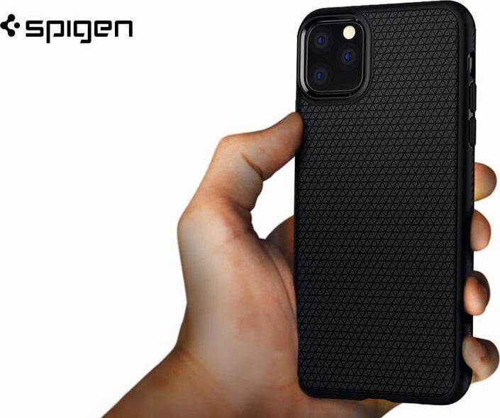 Spigen Liquid Air īpaši elegants un izturīgs TPU aizmugures maks-apvalks priekš Apple iPhone 11 Pro (5.8") Melns cena un informācija | Telefonu vāciņi, maciņi | 220.lv